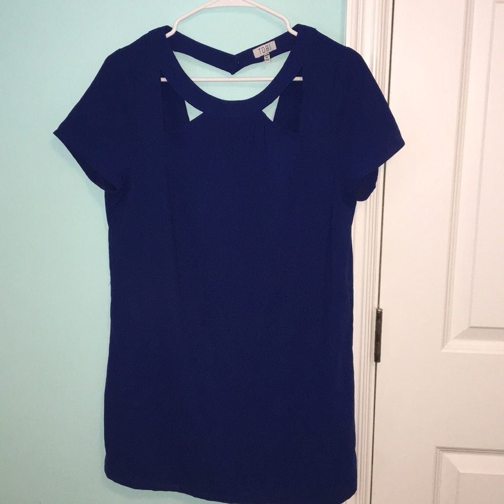 Cutout V Back T Shirt Dress
